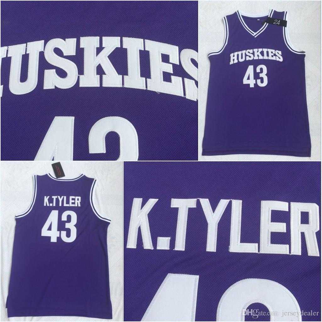 

Basketball Jerseys Mens Marlon Wayans Kenny K.Tyler 43 Huskies Jersey Movie Basketball Jersey 100% Stitched Blue S-3XL Fast Shipping
