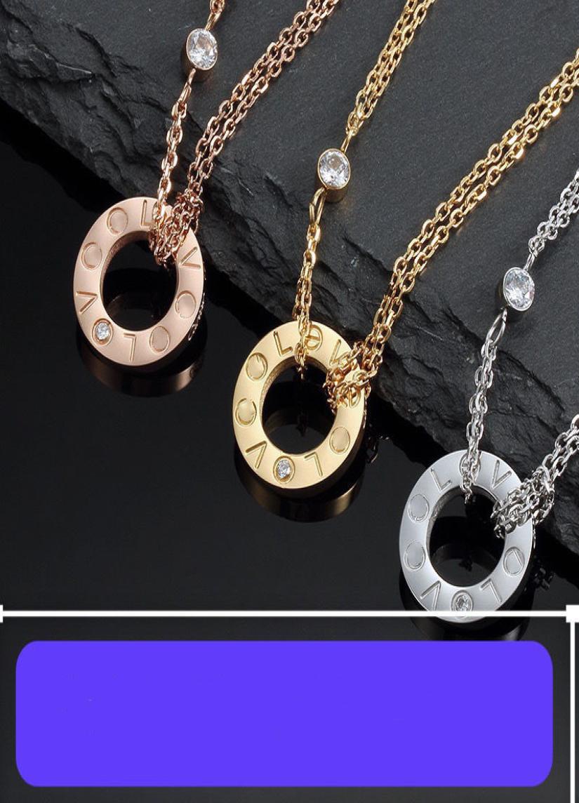 

New men and women Pendant Necklace Fashion designer designed titanium steel necklace men039s Valentine039s Day gift for wome5373950
