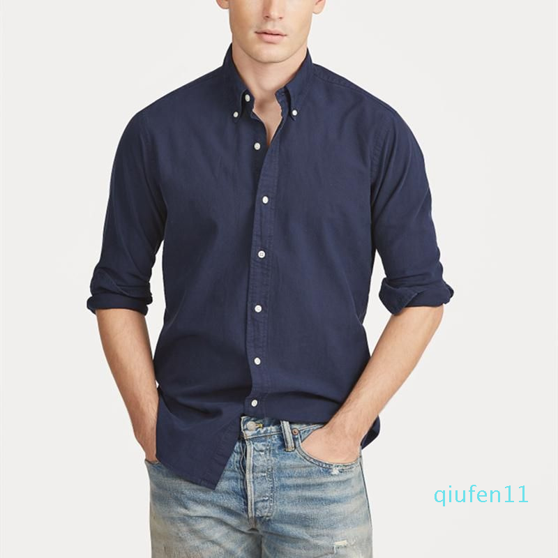 

Fashion Dress Shirts Mens Designer Business Shirt Fashion Casual Shirt Men Slim Fit Stripe Womens small horse Man t Solid Color, High quality