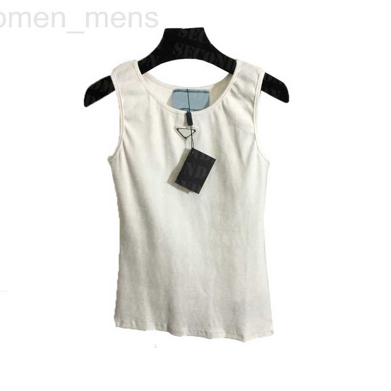 

Women' Tanks & Camis designer Women Solid Color Designer Badge Vest Summer Sleeveless Breathable Tops Crew Neck Z157, White