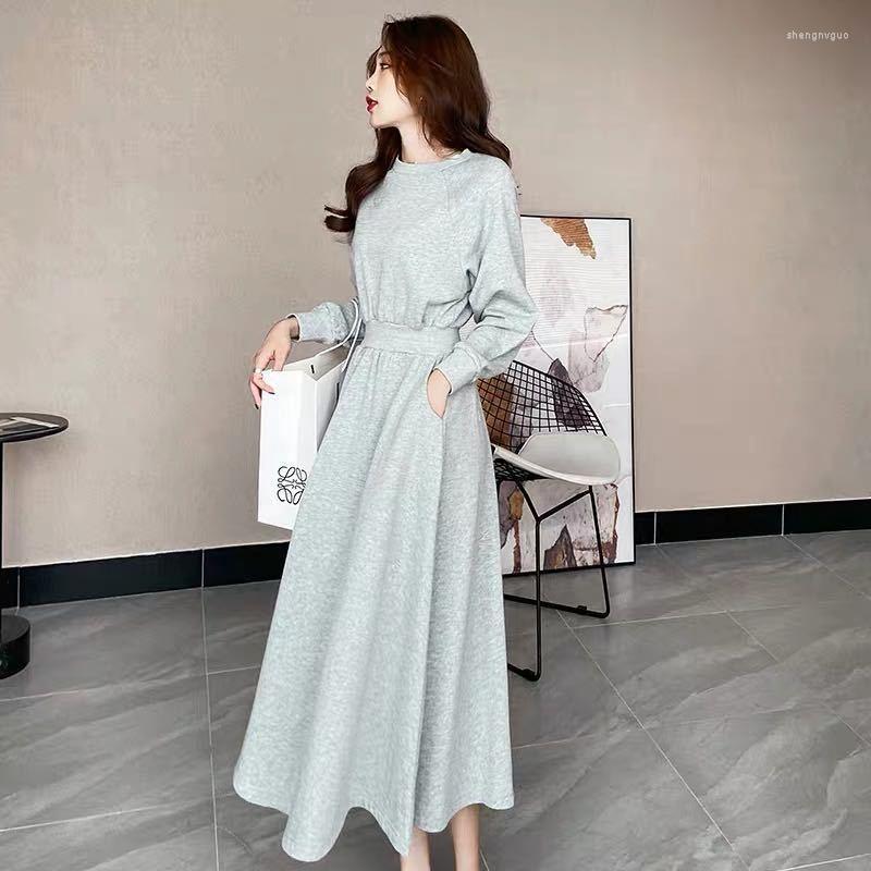 

Casual Dresses Women's Long Sleeved Dress Korean Fashion Robe Luxury Designer Clothing Party Oversize, Black