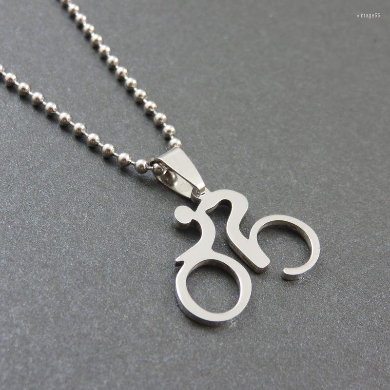 

Pendant Necklaces Stainless Steel Mountain Bike Necklace Fashion Sport Women Jewellery