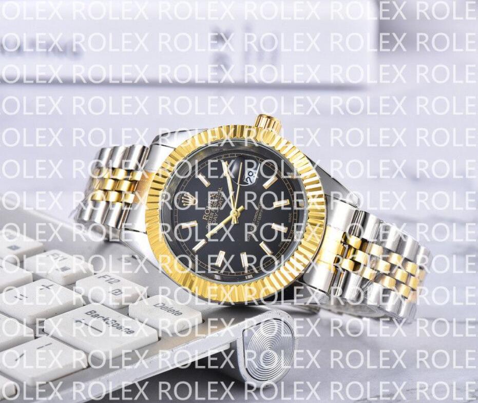 

NEW Famous Top RolexS Watches 40mm Mens Womens Watch Steel Band Men Sports Watch Women Gift NO Box Q1354, Split