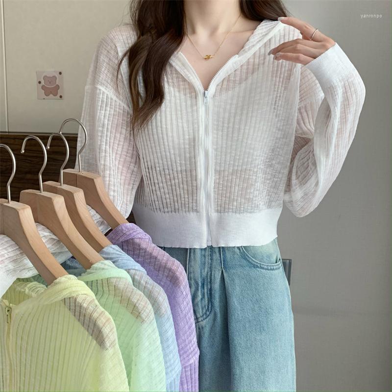

Women's Blouses Summer Casual For Women Hooded Zipper Long Sleeve V-neck Solid Colours Female Crop Shirt Tops Skinny Blusas Drop, White