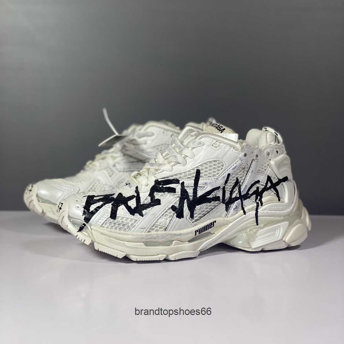 

Runner Sport 2023 Old Mens Shoe Thick Designer Graffiti Shoes Balencg Generation Top Edition Dirty 23 Paris Sole Sports Couple Co99, 17