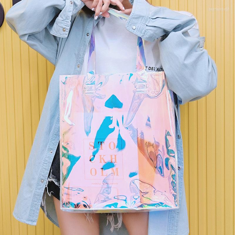 

Shopping Bags Radium Handbag Bag Pvc Transparent Colorful Holiday Gift