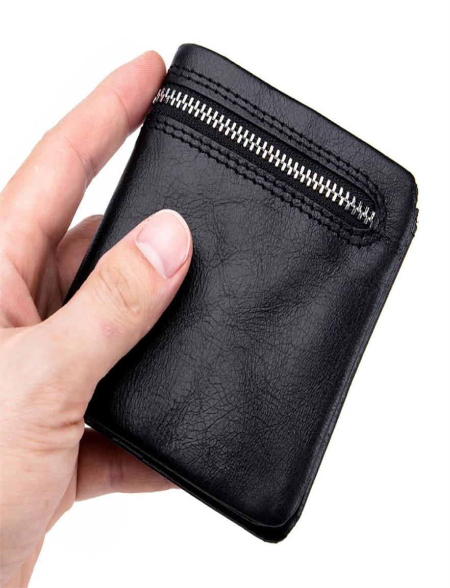 

Men039s Small Wallet Leather Short Ultrathin Retro Vertical Pocket Card Holder ANSPL91803005895, Blue