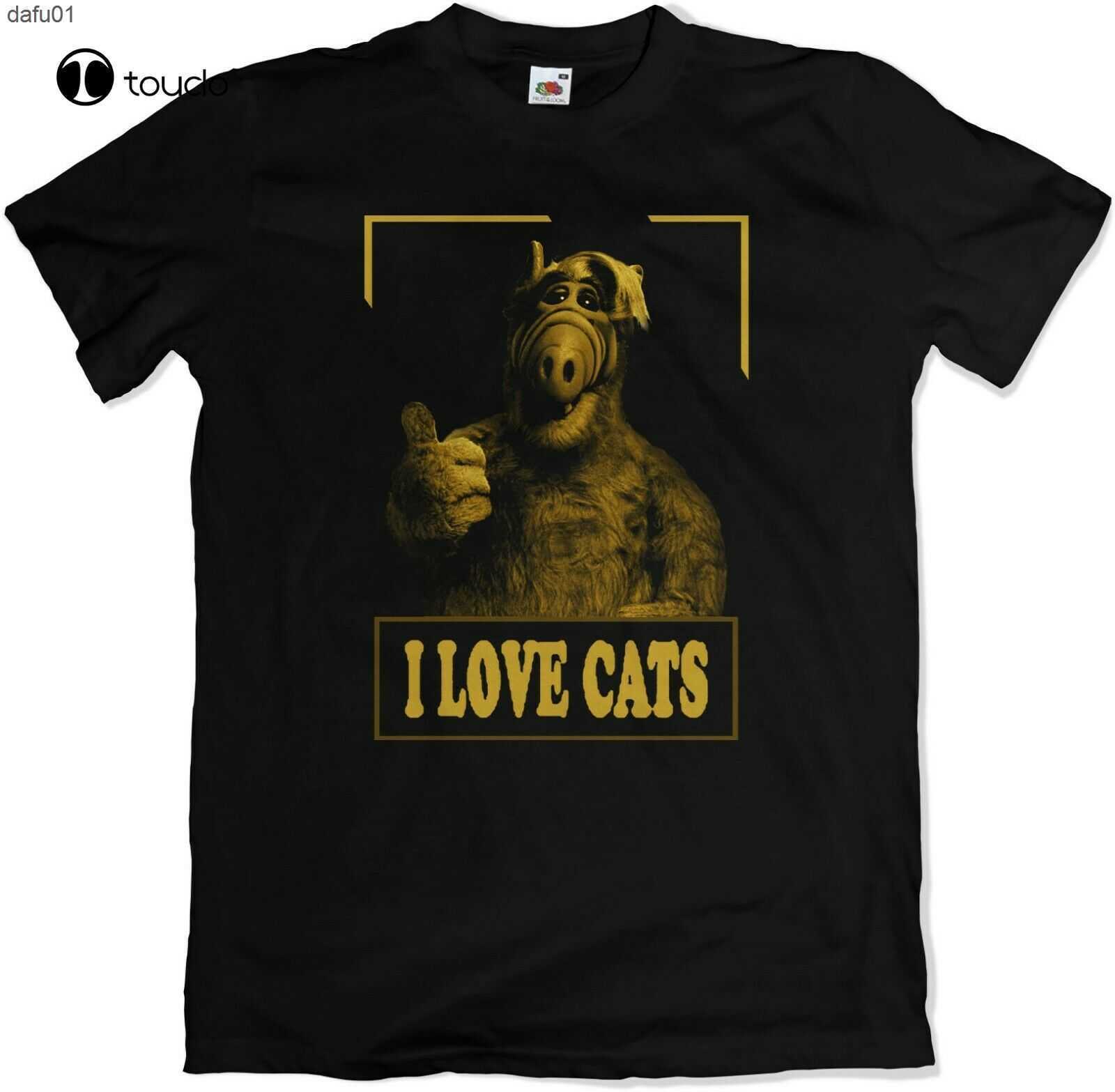 

Men's T-Shirts Alf Tv Show Retro 80'S I Love Cats T-Shirt S - 3Xl L230520 L230520, Navy