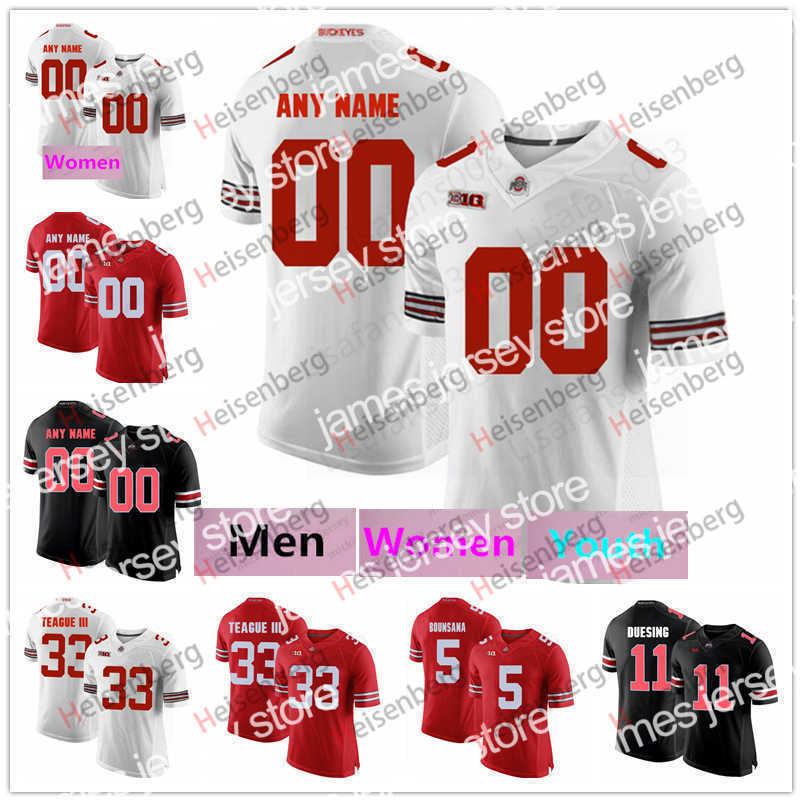 

American College Football Wear Ohio State Buckeyes College Football OSU stitched Jersey Eddie George Johnny Utah Ronnie Hickman Archie Griffin Nick Bosa Chase Youn, Red