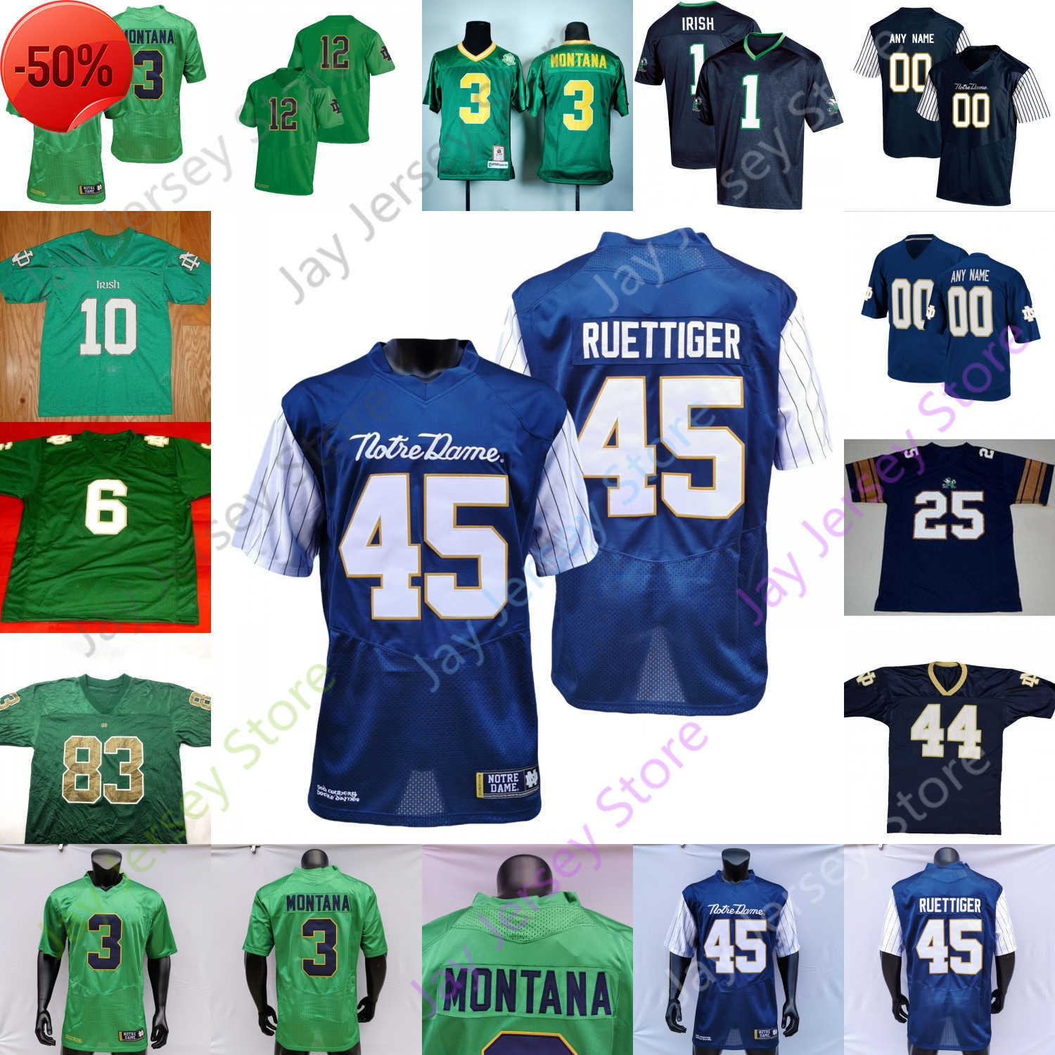 

Football Jerseys Fighting Irish Football Jersey NCAA College Manti Te'o Josh Adams Jeremiah Owusu-Koramoah Chase Claypool Nelson McGlinchey Fuller Smith, Green ii