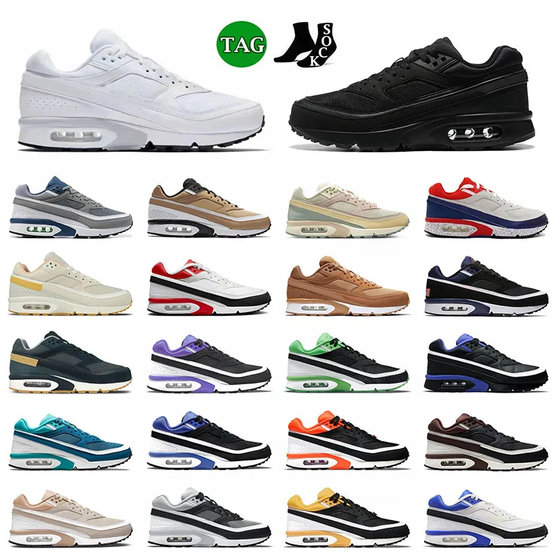 

2023 Arrival BW Running Shoes Og Sneakers White Pure Platinum Lyon Hemp Vachetta Tan Flax Triple Black Mens Women Outdoor Sports Trainers 36-45, B45 white violet 36-45