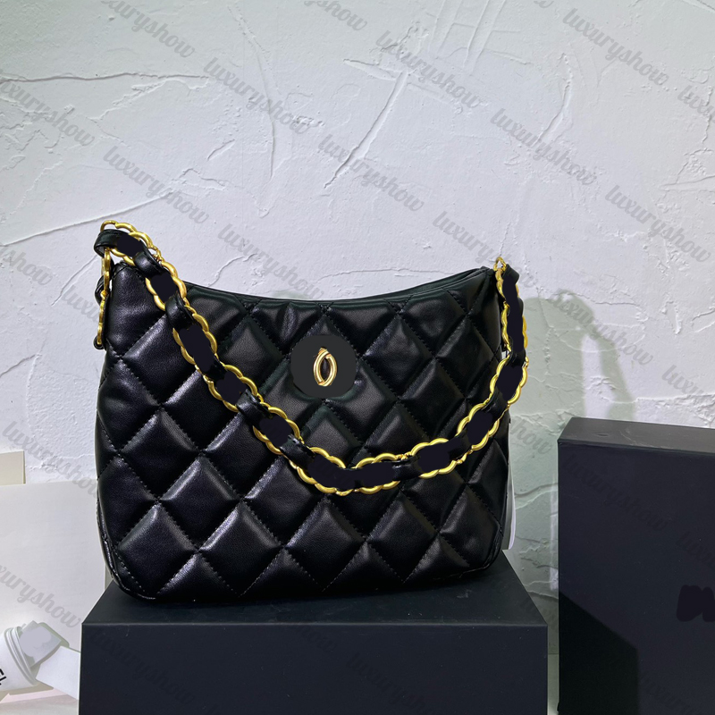 

2023 The latest luxury senior designer chain bag oblique body classic crossbody bag women's makeup bag big name shoulder bag, Black