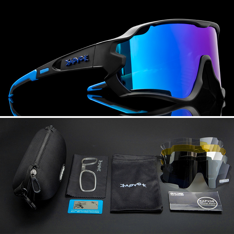 

Sunglasses Polarized Mountain Bike Cycling Glasses Outdoor Sports Ridding Goggles UV400 4 Lens Eyewear Men Women