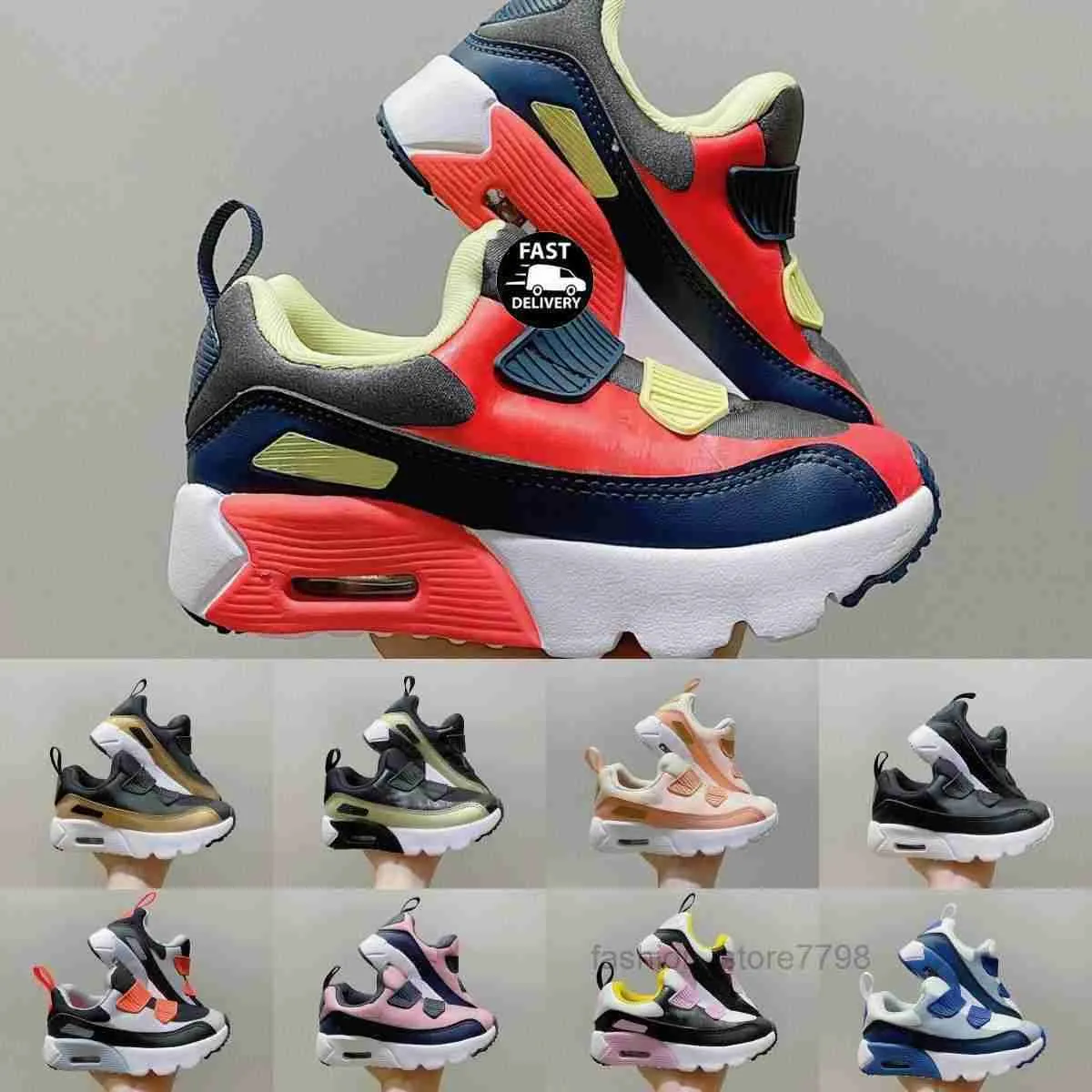 

kids shoes 90 designer 90s baby tiny toddlers sneakers boys girls children luxury brand shoe Outdoor Sports infant youth sneaker slip-on ZvD