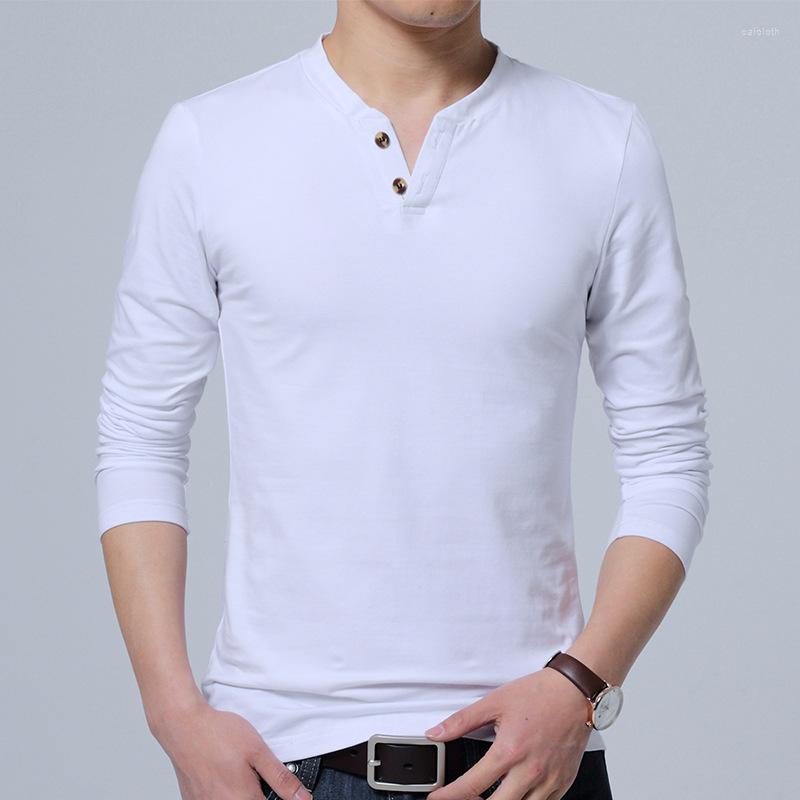 

Men's T Shirts SELL 2023 Fashion Brand Men Clothes Solid Color Long Sleeve Slim Fit Shirt Cotton T-Shirt Casual, Black