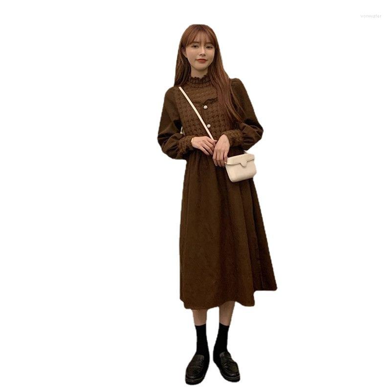 

Casual Dresses French Temperament Slim Small Skirt Winter Bottoming Dress Female Autumn And, Black