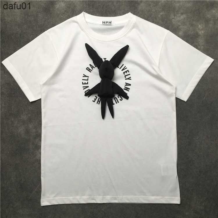

Men's T-Shirts Men New Novelty 2020 Rabbit doll Letters T Shirts T-Shirt Hip Hop Skateboard Street Cotton T-Shirts Tee Top kenye S-XXL #K79 L230520 L230520