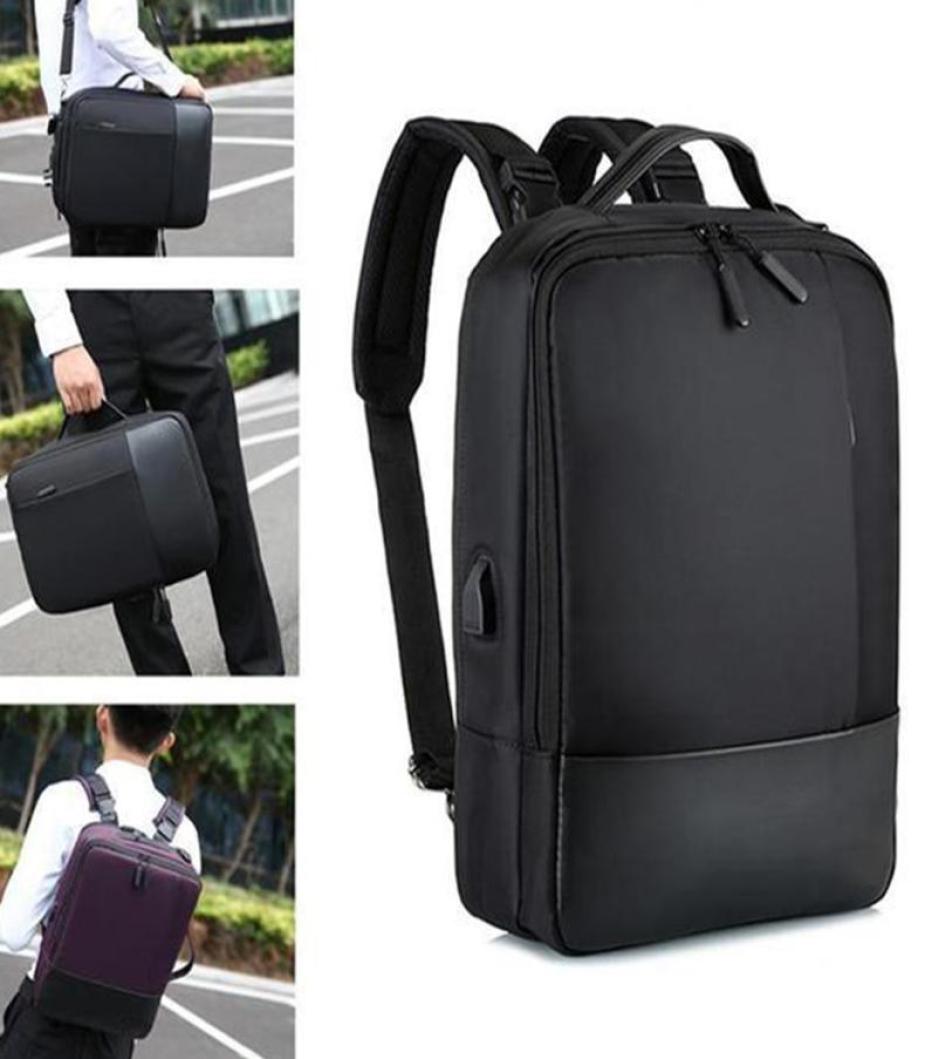 

DesignerMen Women Single Shoulder Daily Work Zipper Antitheft With USB Port Soft Tote Laptop Backpack Accessories Student Waterp2025369, Black