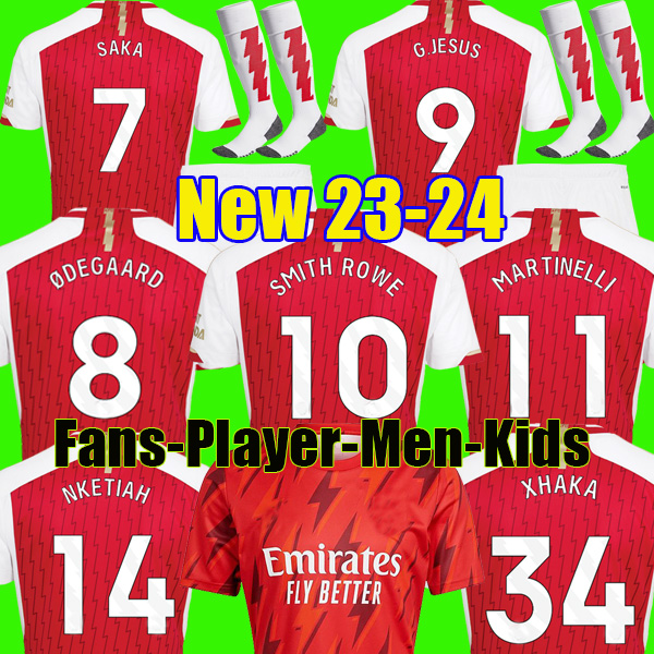 

23 24 G.JESUS SAKA soccer jerseys Fans Player version SMITH ROWE ODEGAARD TROSSARD MARTINELLI KIWIOR JORGINHO ArSen 2023 2024 football top shirt Men Kids kit, Away