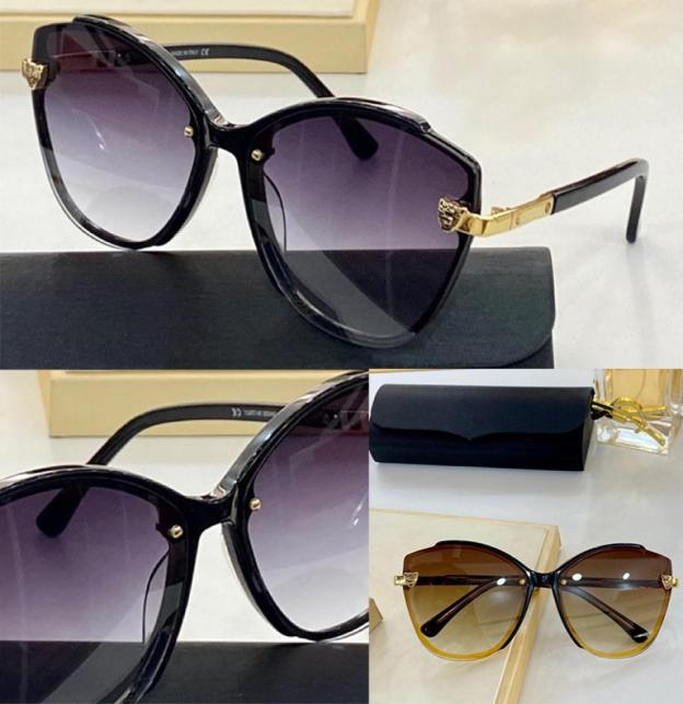

5902 Fashion Summer style Gradient lens Sunglasses UV 400 Protection for men and Women Vintage Oval Plank Full Frame Top Quality C3601347
