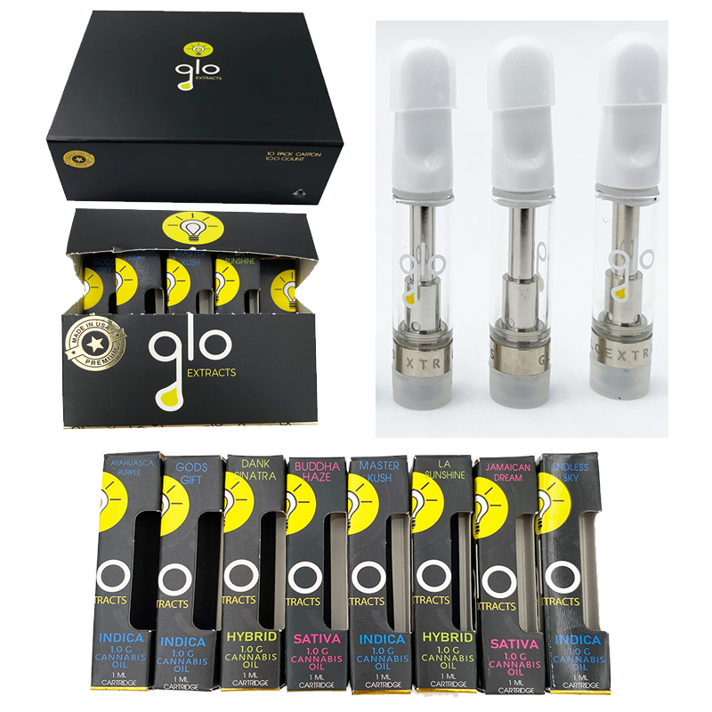 

Glo Extracts Cart 0.8ml/1.0ml Vape Carts cartridege Atomizer 510 Thread cartridges Empty vape Carts Vaporize for thick oil