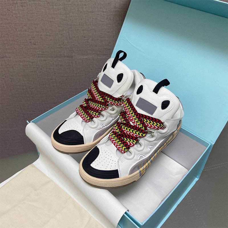 

designer mens women luxury casual shoes embossed leather curb sneakers classic calfskin Stripe Stretch Cotton Low Top Rubber plat