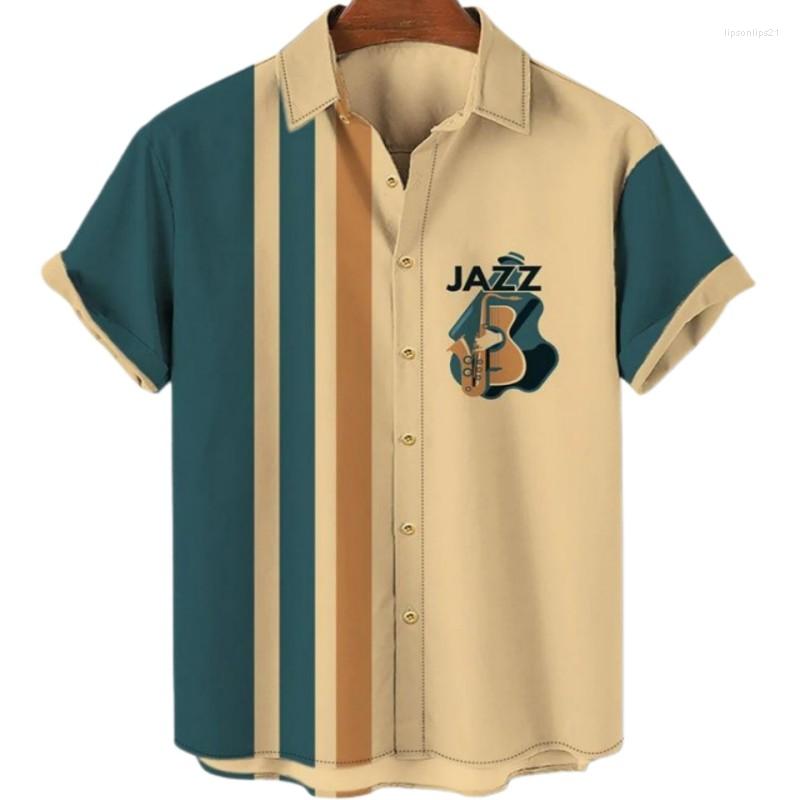 

Men' Casual Shirts Men' Summer Solid Color Hawaiian Shirt Style Vintage Oversized Medieval Stripe Fashion Cardigan General Social, E01-jdcs01079