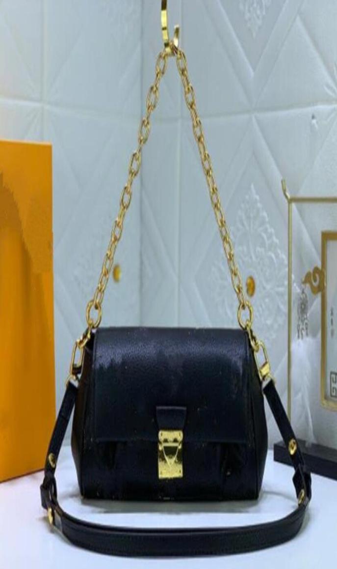 

Quality Designer woman bag handbag shoulder bags flowers letters women handbags purses with strap and chain embossed logo5909723, Sky blue