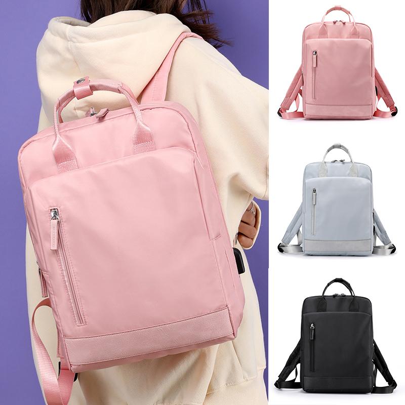 

Backpack Women Fashion Multi-layer Space Versatile For Travel Leisure Work Girls School Laptop Waterproof, Grey