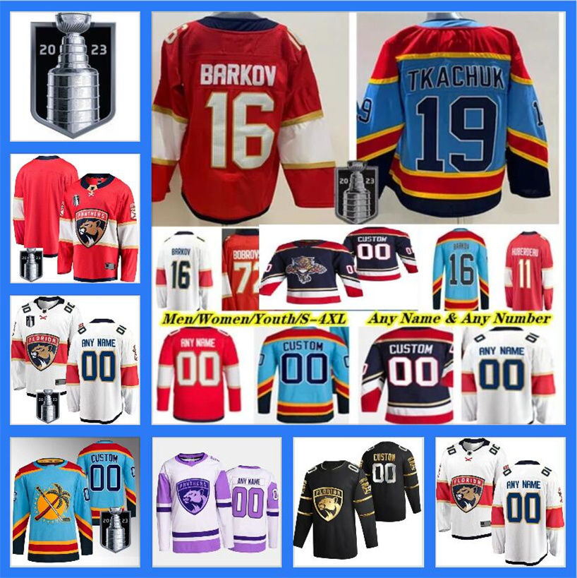 

2023 Stanley Cup Final Hockey Jersey leksander Barkov Matthew Tkachuk MNHLTT Sergei Bobrovsky Carter Verhaeghe Sam Bennett Reinhart Brandon Montour Aaron Ekblad, Color