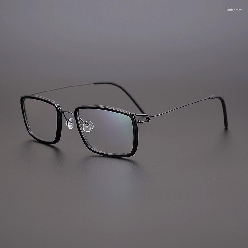 

Sunglasses Frames Vintage Round Screw Less Prescription Glasses Titanium Low Weight