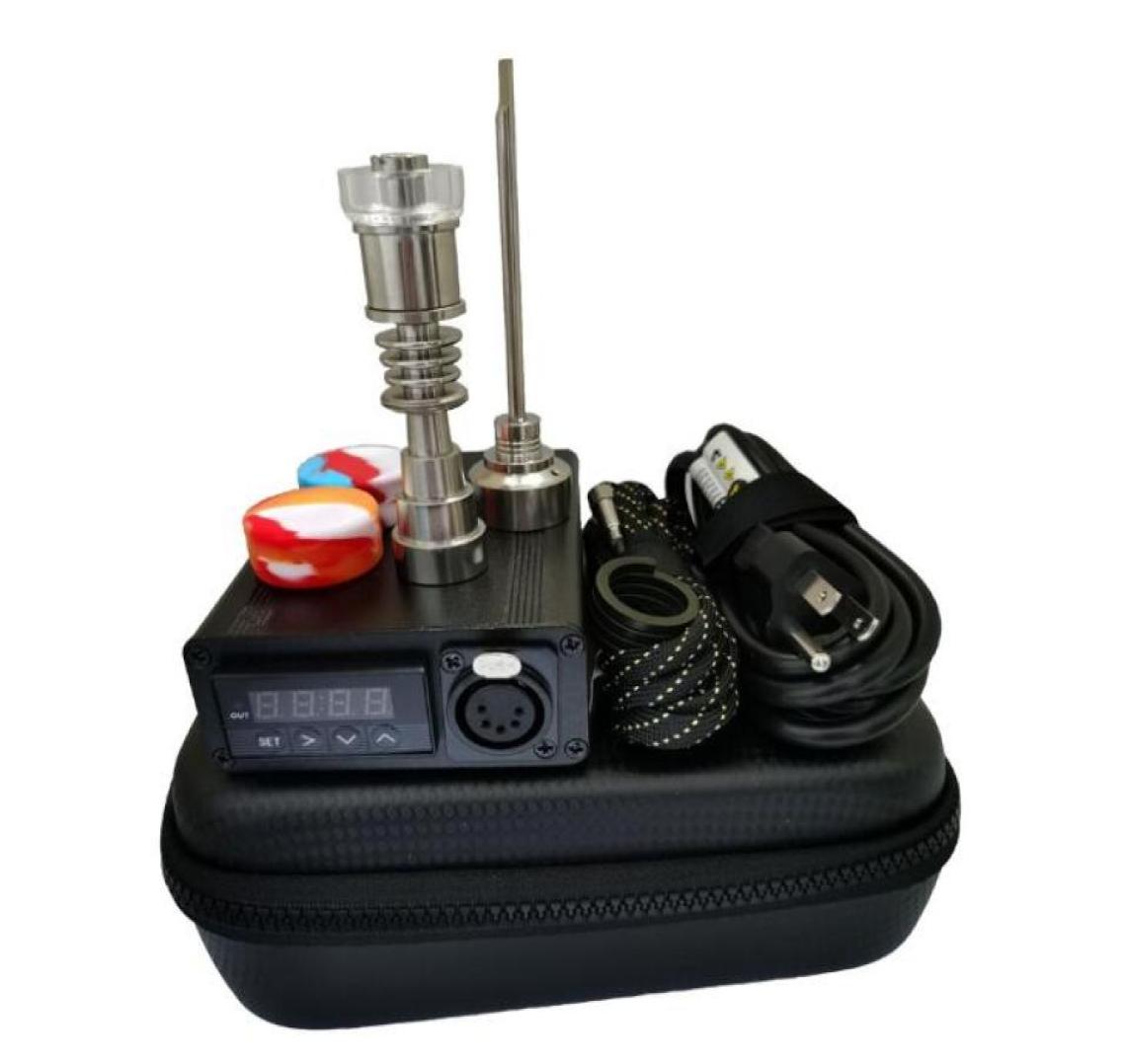 

Portable Quartz eNail kit Electric dab Nail PID Temperature Control E Dabber nail Kit Wax Vaporizer 20MM Oil Rig Box Glass Bong2403166