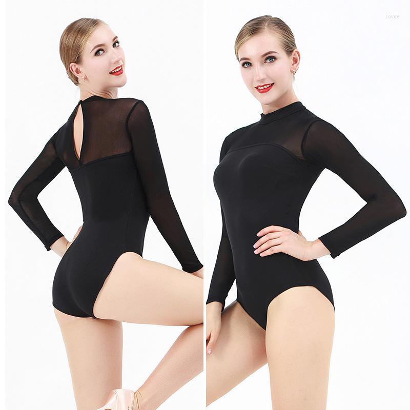 

Stage Wear Ballroom Dance Bodysuit Women Latin Practice Mesh Samba Costume Designer Clothes Modern Tops Tango Dancewear DL8072, Half sleeve