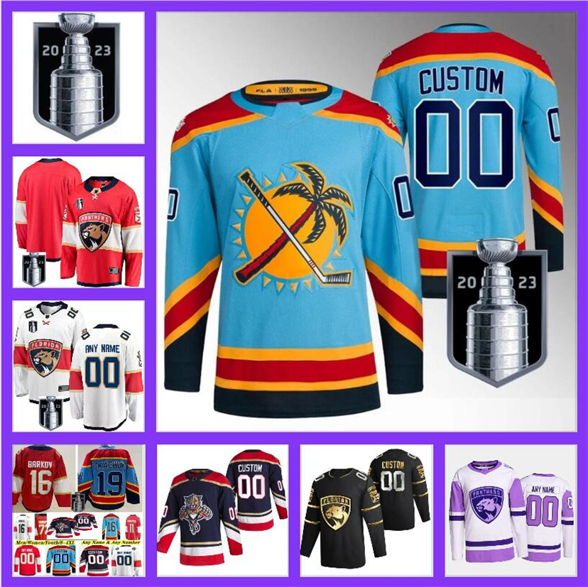

Matthew Tkachuk Floridas Stanley Cup Final Jersey Panther Aleksander MNHLSSS Barkov Anton Lundell Carter Verhaeghe Aaron Ekblad Ryan Lomberg Patric Hornqvist, Color