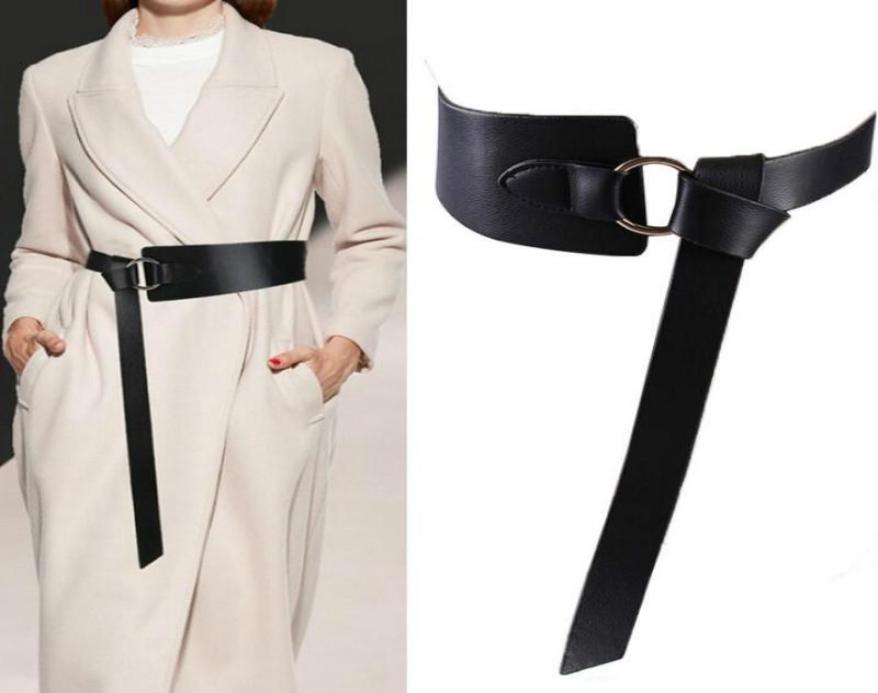 

Belts Black Wide Corset Leather Belt Female Tie Obi Waistband Thin Brown Bow Leisure For Women Wedding Dress Lady7868899, Blue