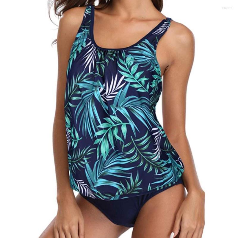 

Women' Swimwear MUOLUX 2023 Vintage Print Two-Piece Tankini Swimsuit Women Sexy Female Monokini Summer Plus Size Beach Bathing Suits