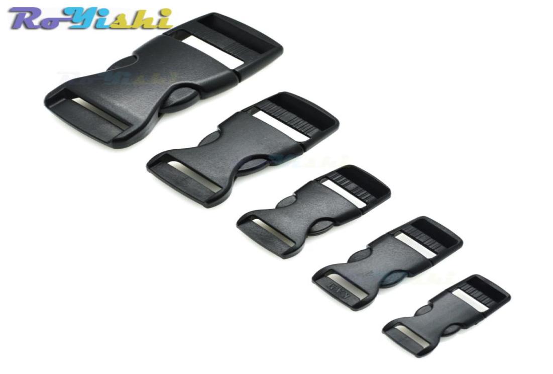 

100pcslot Plastic Side Release Buckles For Paracord Bracelet Backpack Black7656741