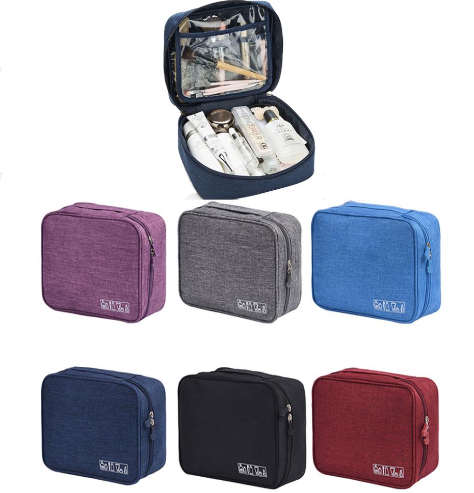 

High Capacity Women makeup bag toiletry bag With Zipper Portable Travel Bag Women039s Cosmetic Pouch With 6 colors 4242898, Black