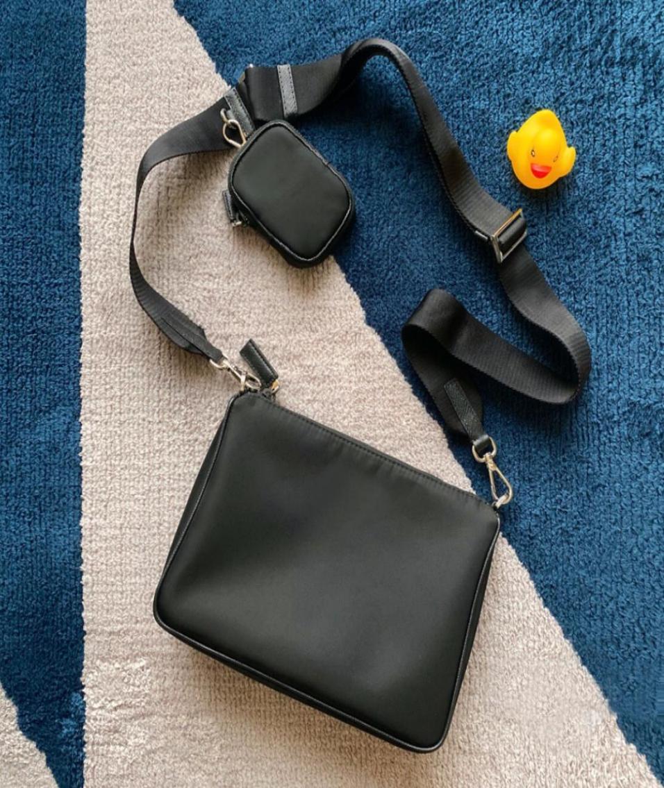 

Whole Canvas shoulder bag twin set purse cross Body bag men fashion messenger bag classic satchel waterproof canvas parachute 5968908, Black
