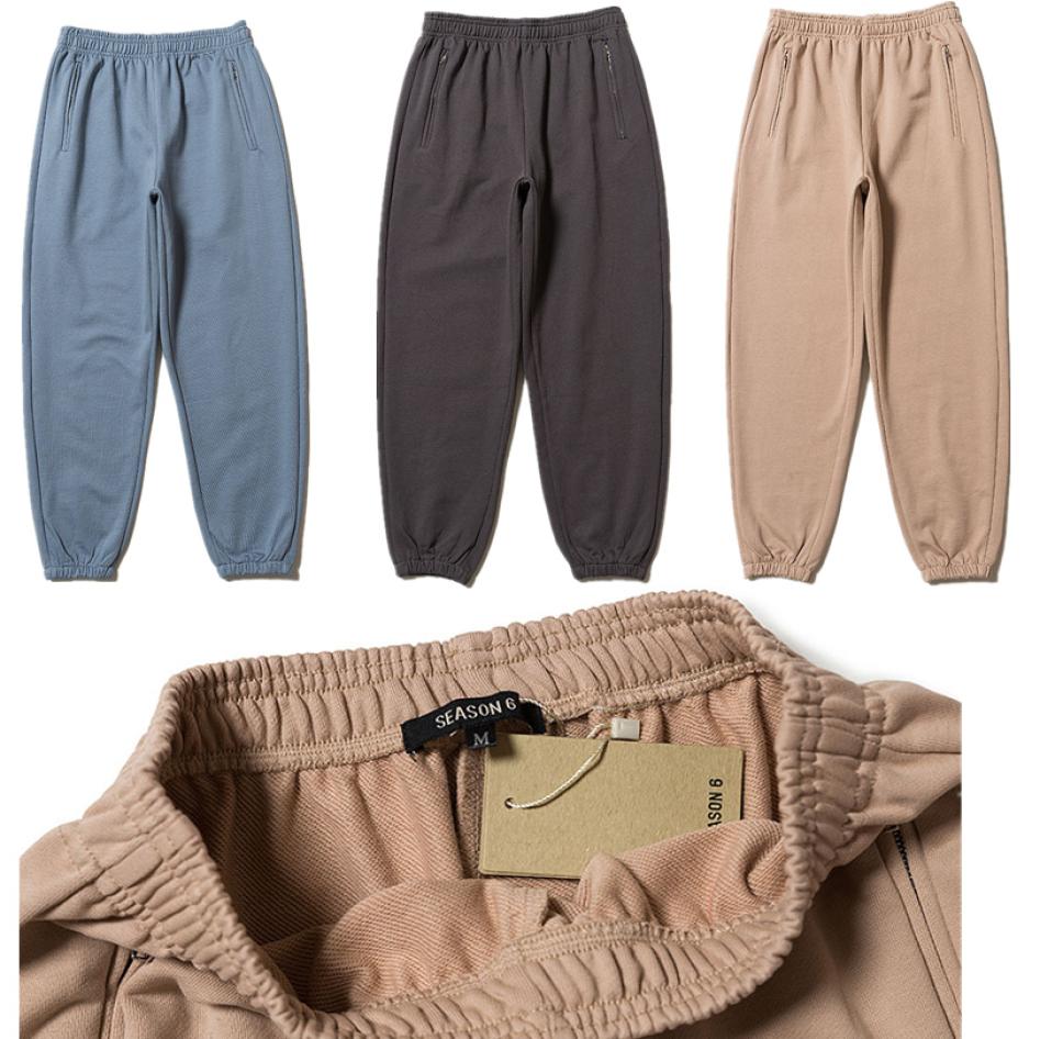 

West Season 6 Sweatpants MenHigh Quality Season6 Sweatpants Hip Hop Drawstring Sweat Pants Trousers Joggers8623983, Beige