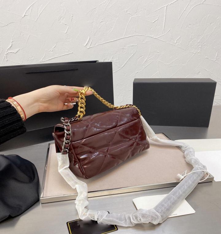 

1New shoulder bags 2021 Women Fashion trend handbag Crossbody bag temperament handbags high quality flower printing bag purse 25cm1433091, Red