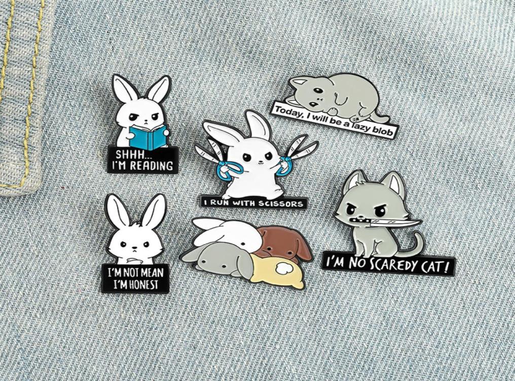 

Cute Enamel Hamster Brooch Pins Mouse Cartoon Animal Lapel Pin Bag Tops Cosage for Women Children Fashion Jewelry5123808, White