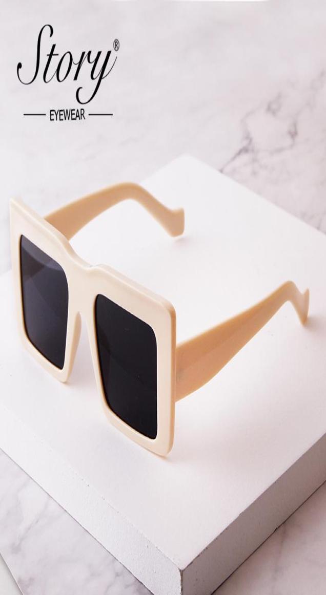 

Sunglasses STORY Vintage Beige Square Women 2021 Brand Designer Retro Leopard Large Frame Sun Glasses Shades For Female S77182H6572385