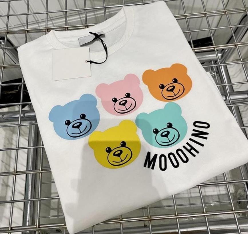 

Baby Designer Kid Tshirts Summer Girls Boys Fashion Tees Children Kids Casual Tops Trendy Bear Printed T Shirts 5 color bear high9016224, Red