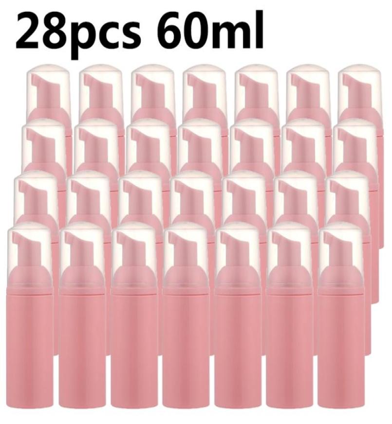 

28PCS 2oz Foam Dispenser Bottle Plastic Refillable Mini Foam bottle Foaming Soap Dispenser Pump Bottles for Travel7804368