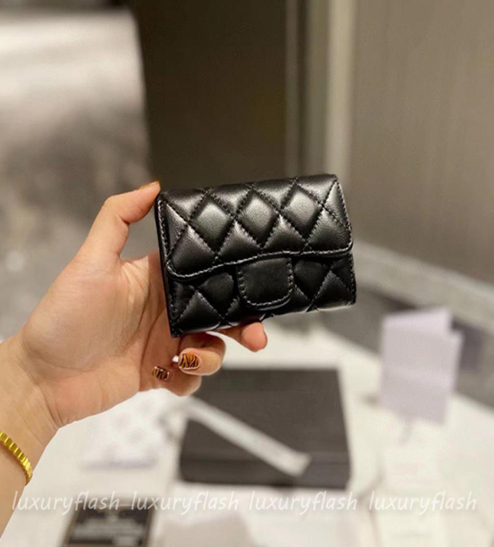 

Mini Coin Purses Wallets for Womens Classic Designers Luxurys Short Wallet Fashion Credit Cards Holder Caviar Sheepskin Pocket Bag1068328, Red