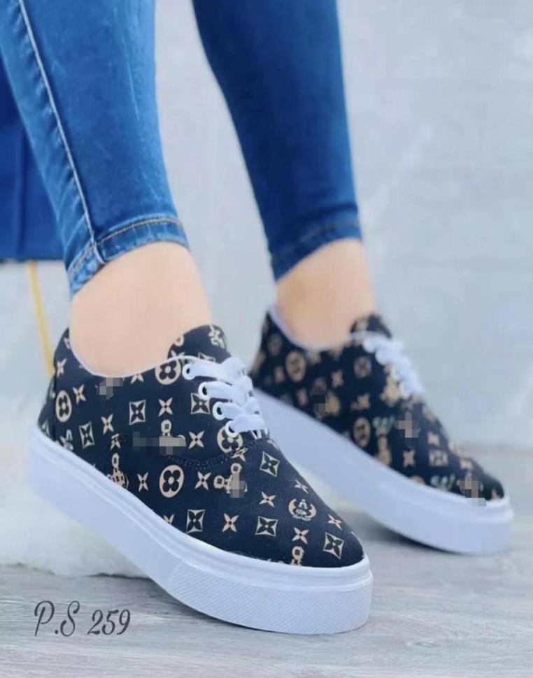 

Autumn new large flat print lace up European and American casual canvas shoes for women4154618, Red