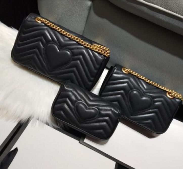 

Classic gold 2G Love heart Evening Bags lady women shoulder bag handbag Purse travel bag in dustbag card top quality Szie Larg8883401, Brown