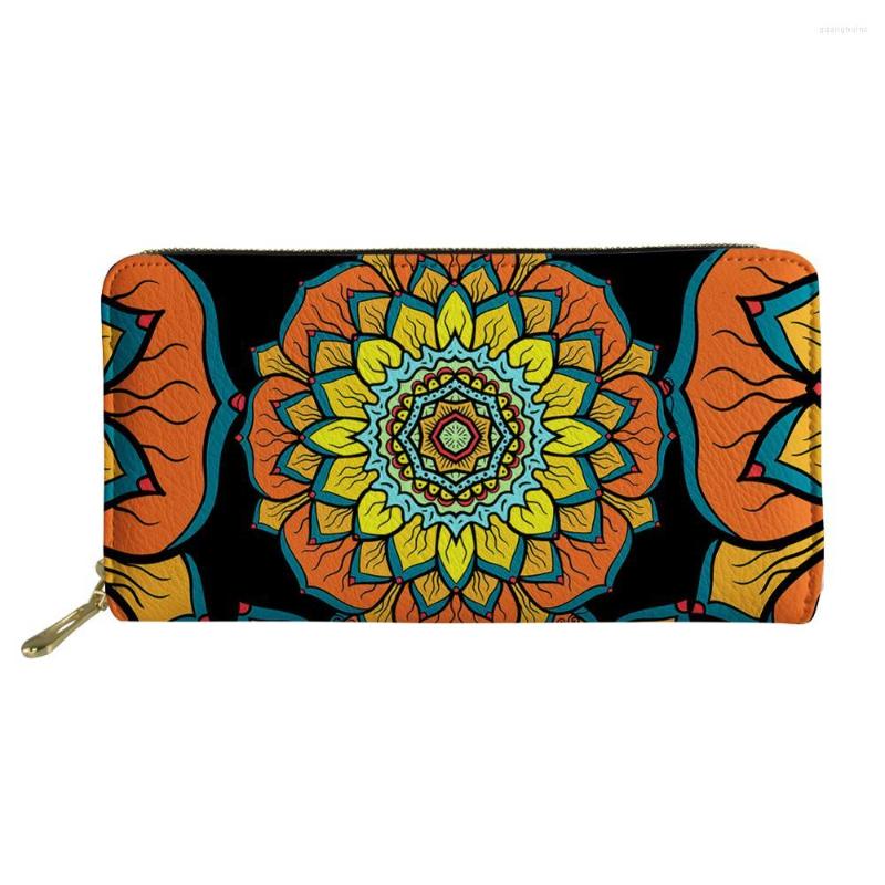 

Wallets Luxury Ms Leather Purse Fashion Mandala Printing Women's Wallet Lady Clutch Female Card Holder Phone Bag Brand Ladies Money Bags, Bbe0047z21