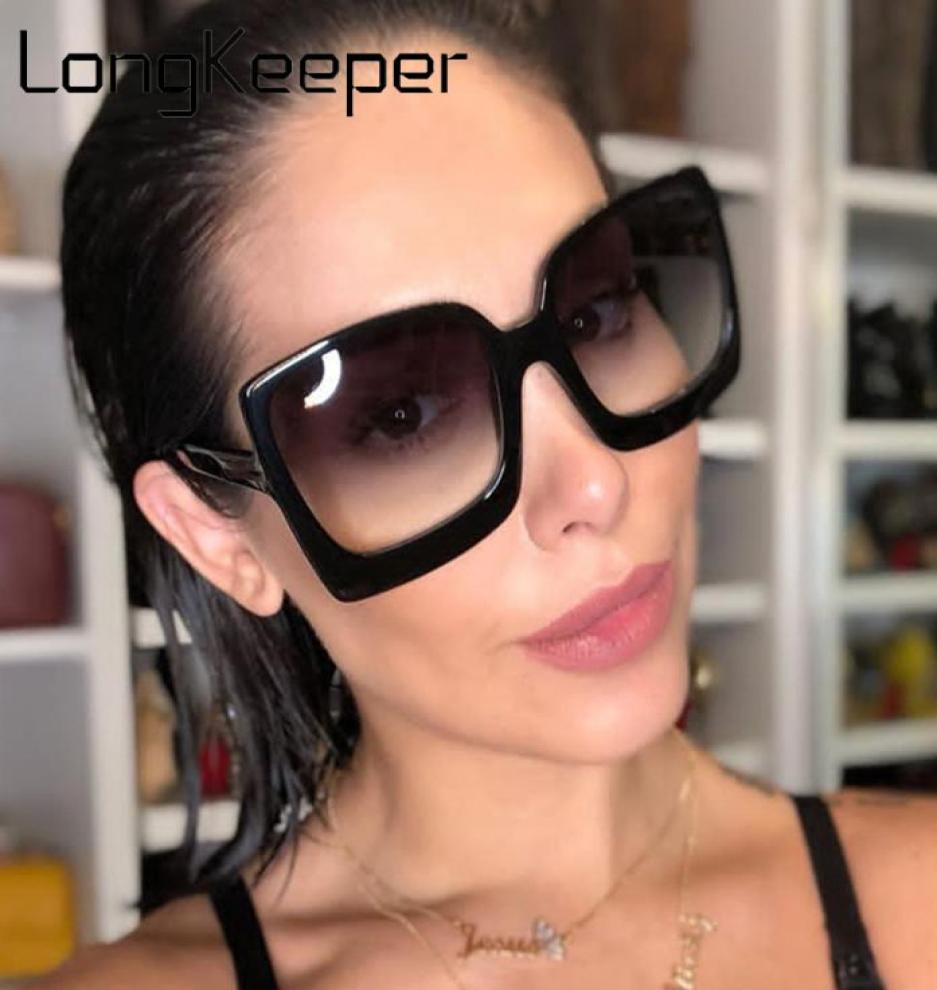 

Sunglasses 2021 Fashion Oversized Women Brand Designer Plastic Female Big Frame Gradient Sun Glasses UV400 Gafas De Sol Mujer2372484
